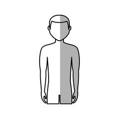 man standing cartoon icon over white background. vector illustration