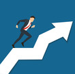 © santima.studio - businessman running on arrow concept business vector illustration