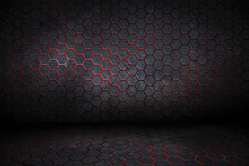 Wall Mural - hexagon background and texture.