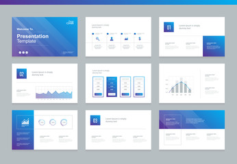 Wall Mural - page layout design template for business presentation page with page cover background design and inf