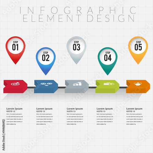 Navigator Point Arrow Infographic Can Used For Banner Infographic