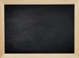 Fototapeta Sypialnia - Clean chalk on blackboard for background. texture for educational  background.