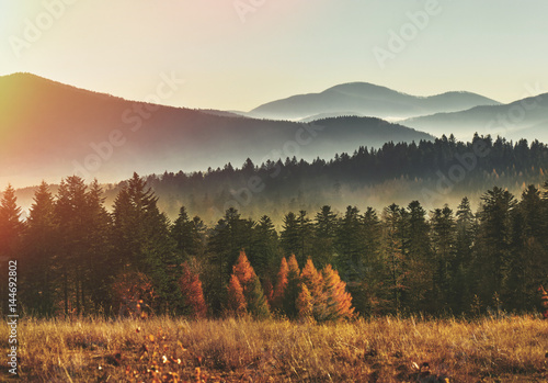 amazing-mountain-landscape-with-fog-beskid-mountains-poland-mountains-scenery