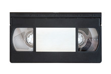 Outdated VHS Tape On A White Background