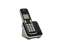 Modern Cordless Landline Dect Phone With Charging Station Isolated On White With Clipping Path. Design Element