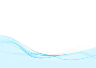 Wall Mural - Bright blue abstract swoosh wave stream line folder