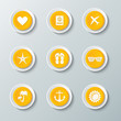 © fox_52 - Summer icon set. Set of yellow summer icons
