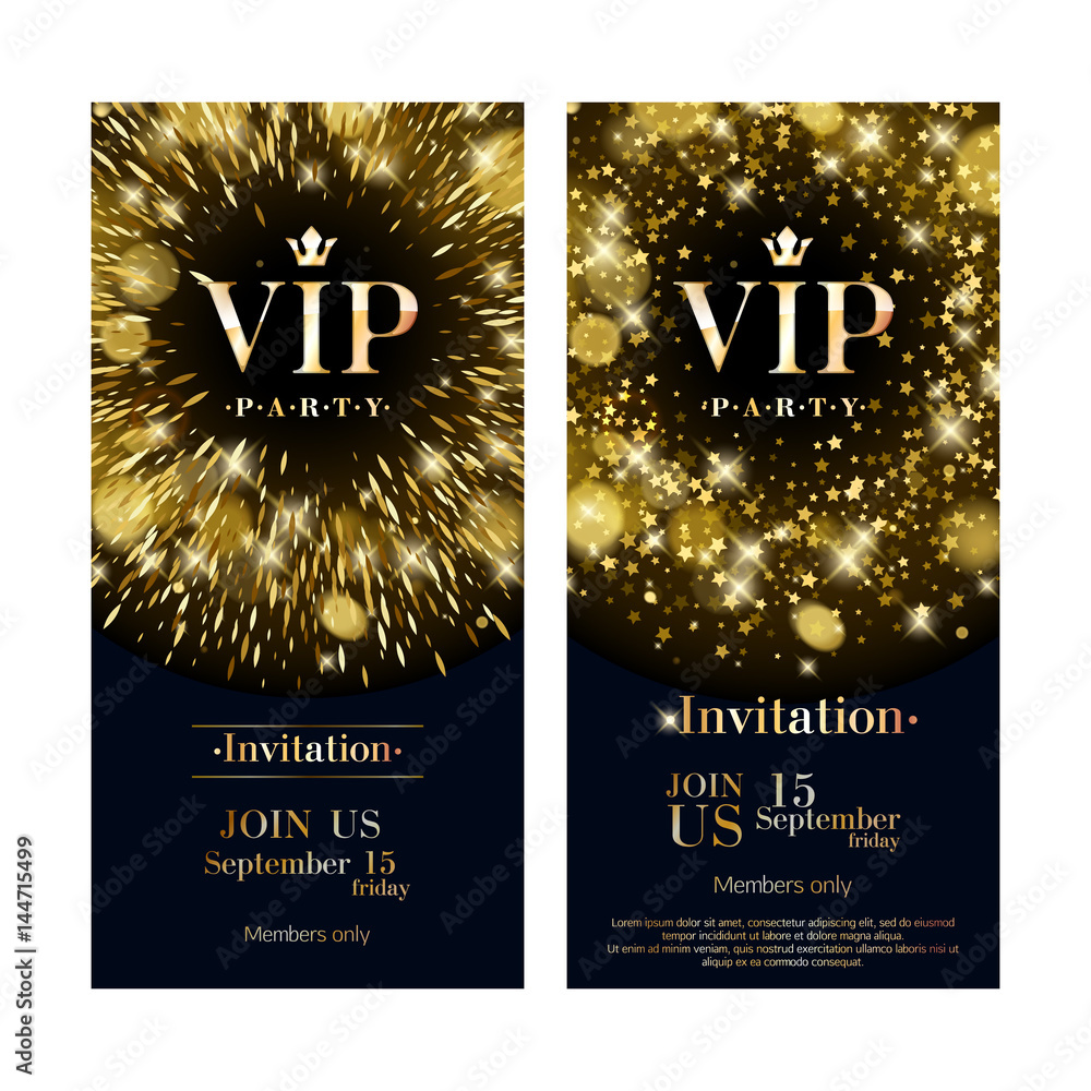 VIP invitation card premium design template. Stock Vector | Adobe Stock