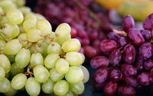 Red And Green Grapes Bunch
