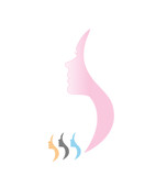 Fototapeta Konie - Set woman salon silhouette profile logo