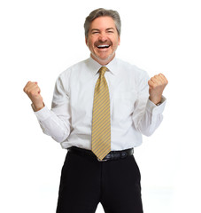 Poster - Happy businessman.