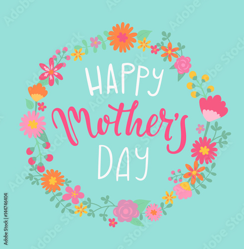 Happy Mother's day card. Wallpaper Mural