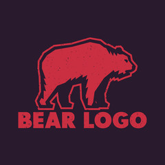 Canvas Print - Bear vector logo element