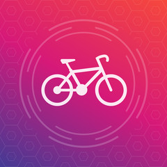 Poster - bicycle icon, cycling vector symbol