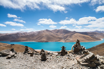 Poster - tibet holy yamdrok lake