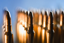 Brass Metal Bullet Cartridge Close-up 7.62 Gauge Caliber