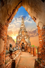 Wat Chaiwatthanaram Temple. Ayutthaya Historical Park, Phra Nakhon Si, Ayutthaya, Thailand