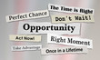 Opportunities Chance for Success News Headlines 3d Illustration