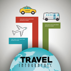 Sticker - travel around world infographics vector illustration design