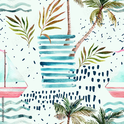 Stoffe zum Nähen Abstrakt Sommer Musterdesign.