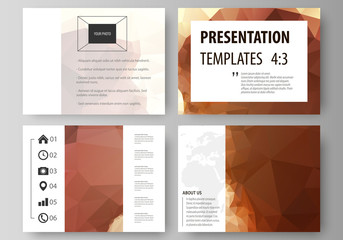 Wall Mural - set of business templates for presentation slides. easy editable abstract vector layouts in flat des