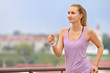 © Nastassia Yakushevic - Fitness young woman jogging in the city park