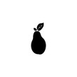 Pictogram pear icon. Black icon on white background.