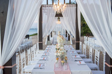 Wedding The Elegant Dinner Table On The Beach