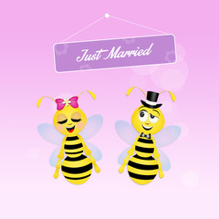 Wall Mural - Wedding of bees