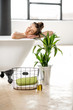 © rh2010 - Beautiful young woman relaxing lying in the bathtube in the bathroom