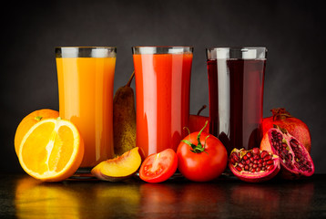 Fresh Fruit Juice Drink in Glass