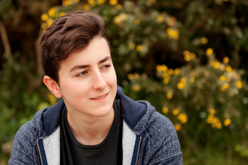 Poster - Attractive teenager guy in a park