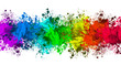 canvas print picture - Multi-Color Paint Splatter Border/Background