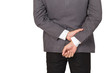 © 88studio - businessman holding wrist at the back showing body language