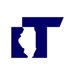 Sticker - illinois logo vector. letter I and T logo vector.