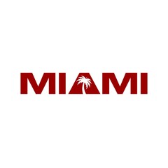 Canvas Print - miami logo vector.