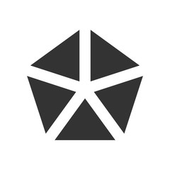 Wall Mural - pentagon logo vector.