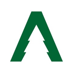 Wall Mural - pine logo vector. letter a.