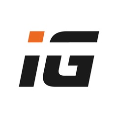 Wall Mural - letter i and g logo vector.