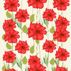 Wall Mural - Seamless floral background for easy making seamless pattern