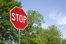 Stop Sign In A Horizontal Format