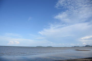 Blue sky at blue beach