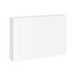 White slim cardboard package box isolated. Blank mockup for design, branding. Vector illustration