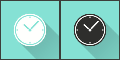 Wall Mural - Clock - vector icon.