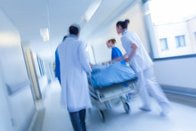Motion Blur Stretcher Gurney Patient Hospital Emergency