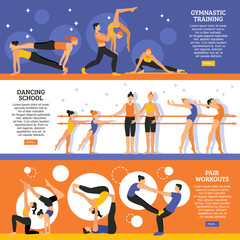 Poster - Dance And Gymnastic Training Banners Set