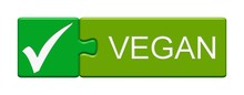 Puzzle Button Zeigt Vegan