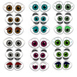 © Gatherina - Set of eyes on white background. Vector illustration.