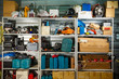 © Sergey Yarochkin - Tools placed on the shelves.