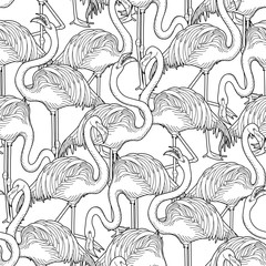 Cute graphic flamingo pattern